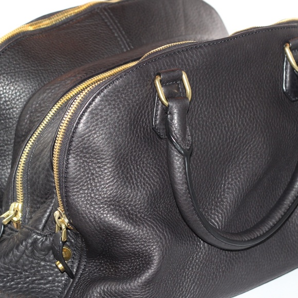 J. Crew Black Leather Biennial Satchel - Picture 3 of 7